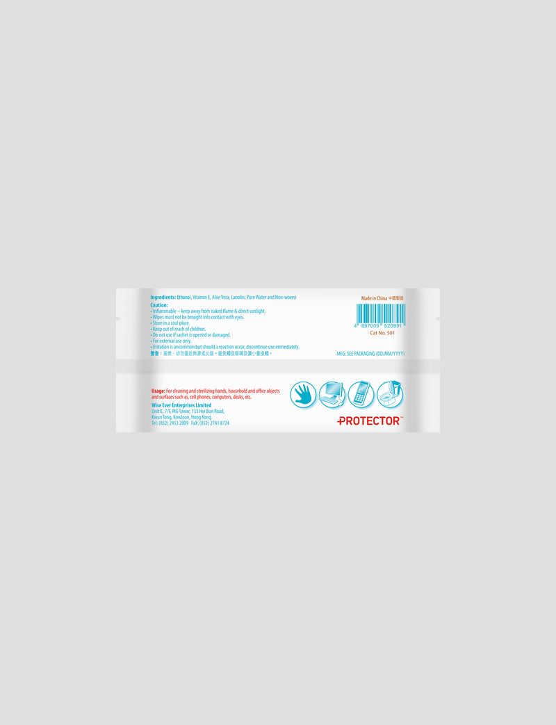 Protector 75% Alcohol Wipes